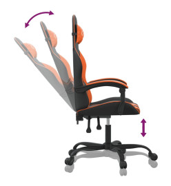 Chaise de jeu Noir et orange Similicuir