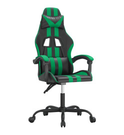 Chaise de jeu Noir et vert Similicuir