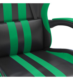 Chaise de jeu Noir et vert Similicuir