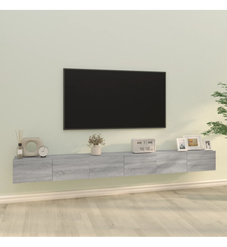 Ensemble de meubles TV 3 pcs Sonoma gris Bois d'ingénierie