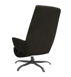 Chaise de relaxation avec repose-pied Noir Velours