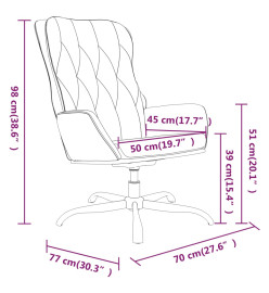 Chaise de relaxation avec repose-pied Cappuccino Similicuir