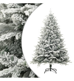 Sapin de Noël artificiel LED et flocons de neige 240 cm PVC PE