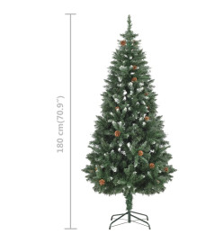 Arbre de Noël artificiel LED et boules et pommes de pin 180 cm