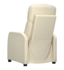 Fauteuil inclinable électrique Blanc crème Similicuir