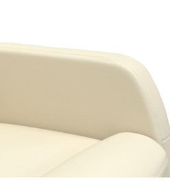 Fauteuil inclinable électrique Blanc crème Similicuir