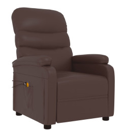 Fauteuil de massage électrique Marron Similicuir