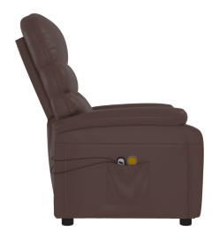 Fauteuil de massage électrique Marron Similicuir