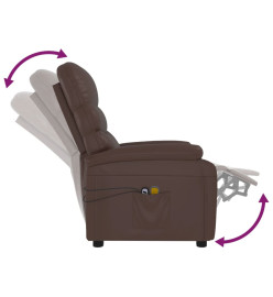 Fauteuil de massage électrique Marron Similicuir