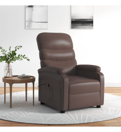 Fauteuil inclinable électrique Marron Similicuir