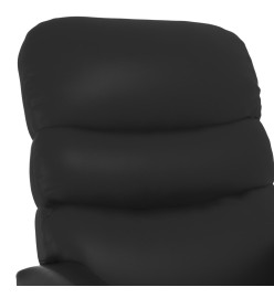 Fauteuil inclinable électrique Noir Similicuir