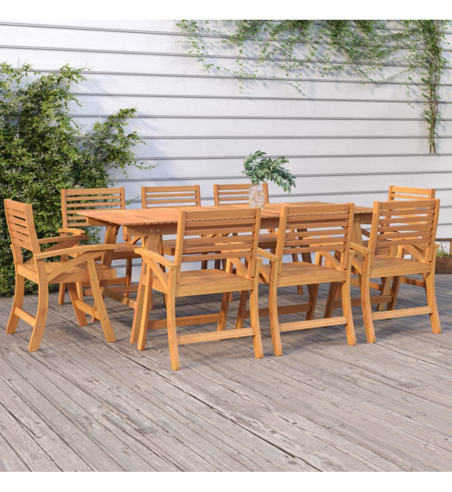 Table de jardin 200x90x75 cm Bois d'acacia solide Table de jardin 200x90x75 cm Bois d'acacia solide