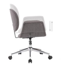 Chaise pivotante de bureau Gris Tissu