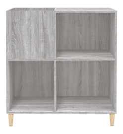 Armoire à disques sonoma gris 84,5x38x89 cm bois d'ingénierie