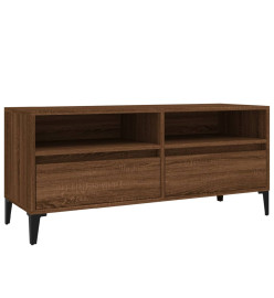 Meuble TV chêne marron 100x34,5x44,5 cm bois d'ingénierie