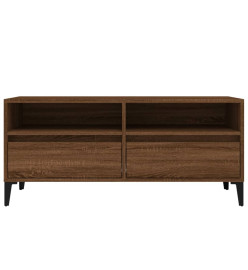 Meuble TV chêne marron 100x34,5x44,5 cm bois d'ingénierie