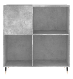 Armoire à disques gris béton 84,5x38x89 cm bois d'ingénierie