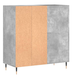 Armoire à disques gris béton 84,5x38x89 cm bois d'ingénierie