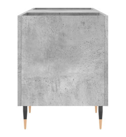 Armoire à disques gris béton 121x38x48 cm bois d'ingénierie