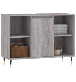 Armoire salle de bain sonoma gris 80x33x60 cm bois d'ingénierie