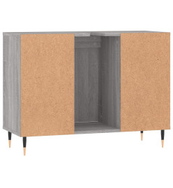 Armoire salle de bain sonoma gris 80x33x60 cm bois d'ingénierie