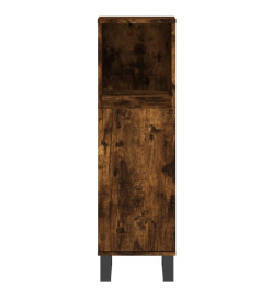 Armoire de bain chêne fumé 30x30x100 cm bois d'ingénierie