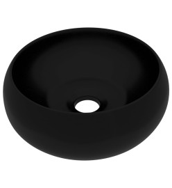 Lavabo rond de luxe Noir mat 40x15 cm Céramique