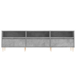 Meuble TV gris béton 150x30x44,5 cm bois d'ingénierie