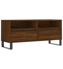 Meuble TV chêne marron 100x34,5x44,5 cm bois d'ingénierie