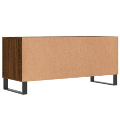 Meuble TV chêne marron 100x34,5x44,5 cm bois d'ingénierie