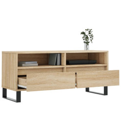 Meuble TV chêne sonoma 100x34,5x44,5 cm bois d'ingénierie