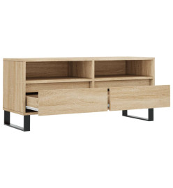 Meuble TV chêne sonoma 100x34,5x44,5 cm bois d'ingénierie