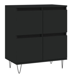 Buffet Noir 60x35x70 cm Bois d'ingénierie