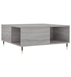 Table basse sonoma gris 80x80x36,5 cm bois d'ingénierie