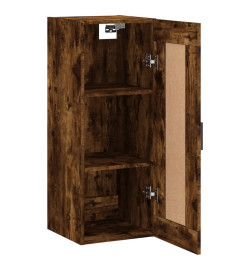 Armoire murale chêne fumé 34,5x34x90 cm bois d'ingénierie