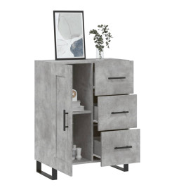 Buffet gris béton 69,5x34x90 cm bois d'ingénierie