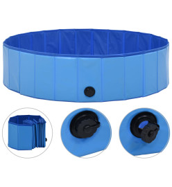 Piscine pliable pour chiens Bleu 120x30 cm PVC