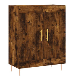 Buffet chêne fumé 69,5x34x90 cm bois d'ingénierie