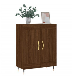 Buffet chêne marron 69,5x34x90 cm bois d'ingénierie