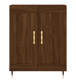 Buffet chêne marron 69,5x34x90 cm bois d'ingénierie