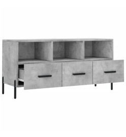 Meuble TV gris béton 102x36x50 cm bois d'ingénierie