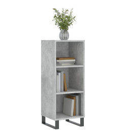 Buffet gris béton 34,5x32,5x90 cm bois d'ingénierie