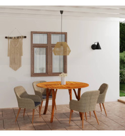 Ensemble de salle à manger de jardin 5 pcs Marron