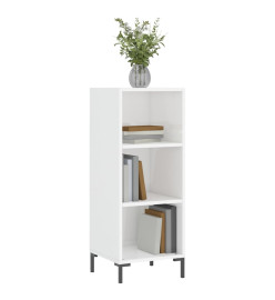 Buffet blanc brillant 34,5x32,5x90 cm bois d'ingénierie