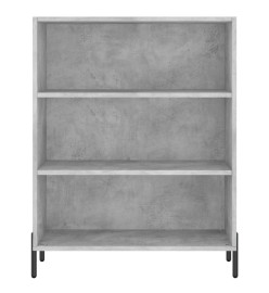 Armoire à étagères gris béton 69,5x32,5x90 cm bois d'ingénierie