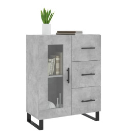 Buffet gris béton 69,5x34x90 cm bois d'ingénierie