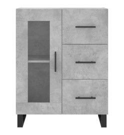 Buffet gris béton 69,5x34x90 cm bois d'ingénierie