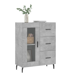 Buffet gris béton 69,5x34x90 cm bois d'ingénierie