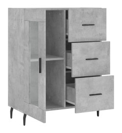 Buffet gris béton 69,5x34x90 cm bois d'ingénierie