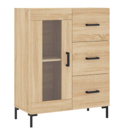 Buffet chêne sonoma 69,5x34x90 cm bois d'ingénierie